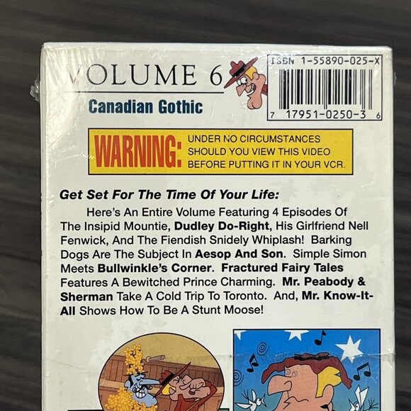 Vintage Sealed VHS The Adventures Of Rocky And Bullwinkle Vol 6 Canadian Gothic - Picture 13 of 15